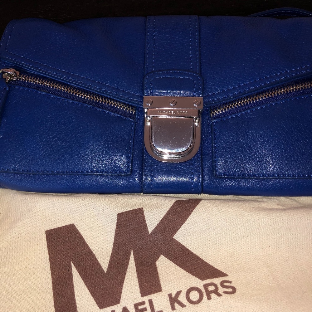 Michael Kors blue crossbody bag